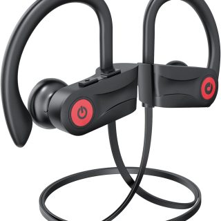 Boean Bluetooth Headphones, Wireless Headphones with 16 Hours Playtime Bluetooth 5.3 Wireless Earbuds HD Deep Bass Stereo Sound Isolation IPX7 Waterproof Earphones for Workout Running Sports