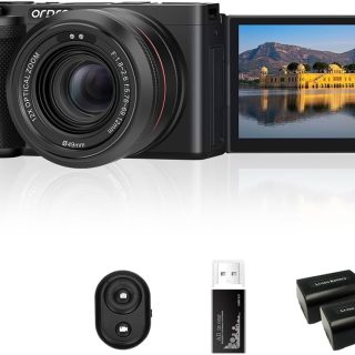 ORDRO G730 5K Mirrorless Camera 12x Optical Zoom, 3.2" Vari-Angle Touchscreen, Auto/Manual Focus for Vlogging and Photography